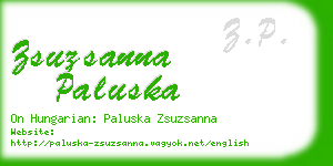 zsuzsanna paluska business card